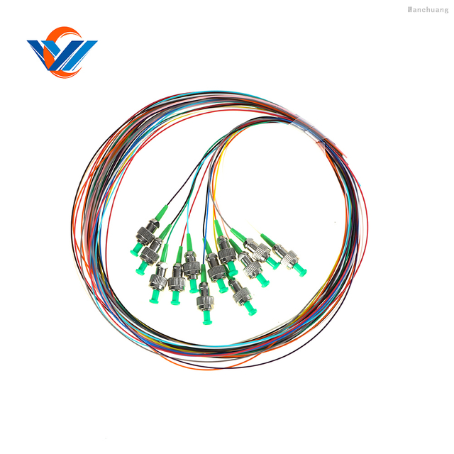 Wanchuang High Quality Sx Core FC APC UPC SM LSZH Fibra Optical Pigtails G657A 0.9mm Singlemode 9/125 Colours FC Fiber Pigtail